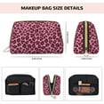 thumbnail image 2 of Rose leopard print Makeup Bag, Leather Waterproof Travel Toiletry Bag, Large Capacity Cosmetic Bag Make up Bags Organizer fro Travel Size Toiletries Women Girls, 2 of 4