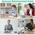thumbnail image 4 of Stillcool® Foldable Laptop Stand Non-slip Multi-angle PR Tablet iPad Aluminum Alloy Silver, 4 of 4