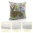 thumbnail image 4 of COMIO Beautiful Flowers Bunny Satin Pillowcase for Hair and Skin Pillowcase-Slip Cooling Satin Pillow Covers with Envelope Closure,Standard Size-Easter Decoration,Multicolored, 4 of 5