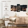 thumbnail image 5 of Elephant Stock Philadelphia Night Skyline Wall Art - Horizontal Multi Panel Canvas - Living Room Wall Decor - Places Multi Panel - Orange And Beige Decor - 94" x 48", 5 of 8