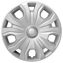 Coast To Coast IWC54316S Wheel Cover; 16 Inch; 5 Split Spoke; Painted; Silver; Automotive Grade ABS; Set Of 4; Fits Over And Into OEM Wheel