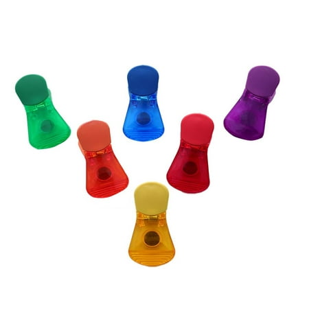 

Happon 6 Pcs Bag Clip with Magnet- Chip Bag Clip Sealing Food Clips Plastic Clips for Food and Kitchen Storage Chip Clip and Snack Bag Clips Fridge Clips - Multi Colored