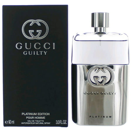 Gucci Guilty Platinum Cologne by Gucci, 3 oz EDT Spray for Men ...