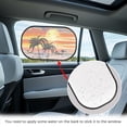 thumbnail image 4 of Yuyamidu Coconut Tree Car Window Shades for Side Window 2 PCS Sunset Car Window Sun Shades for Women Men Car Rear Window Shade for Kids Car Window Sun Protection Auto Accessories, 4 of 7