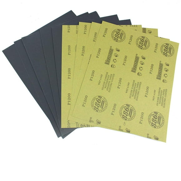 Sandpaper Sheets, 1200 Grit Dry Wet Sand Paper, 9 x 11 Inch,Silicon Carbide, for Wood Furniture Finishing, Metal Sanding and Automotive Polishing,10 -Sheet