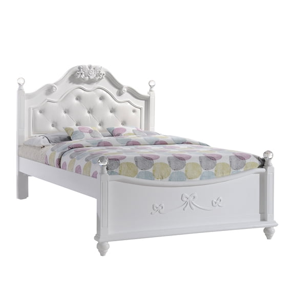 Picket House Furnishings Annie Tufted Full Bed in White