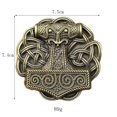 thumbnail image 2 of Cinturón con hebilla, martillo vikingo, diseño de martillo de Thor, para hombre, 2 of 3
