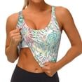 thumbnail image 3 of Uemuo Watercolor Tiger Pattern Women's Sports Bra - High Impact Support, Breathable, and Comfortable Athletic Bra for Running, Yoga, and Workouts, 3 of 9