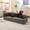 Dark Grey, variant on 55" Large Dog Sofa Bed for Medium & Large Dogs, Furniture Style Pet Couch with Wave Backrest, Soft Foam Cushion, Linen Fabric, Comfortable Dog Bed