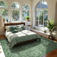 thumbnail image 2 of Lahome Washable Rug 6'x9' Stain Proof Low Pile Area Rug for Bedroom, Living Room, Dining Room, Entryway and Office, Vintage Soft Non-Slip Carpet,Dark Green, 2 of 7