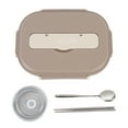 thumbnail image 2 of 316 Stainless Steel Lunch Box, 1500ml Leakproof BentoBox Lunch Food Container Box with Compartments, Utensils, Soup Bowl, Large Lunch Box Container for Adults Travel Work, 2 of 7