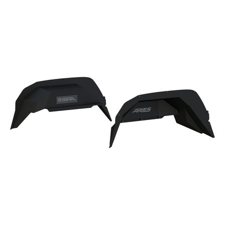 ARIES 2500555 Black Aluminum Rear Jeep Gladiator JT Inner Fender Liner Wheel Well Guard Covers