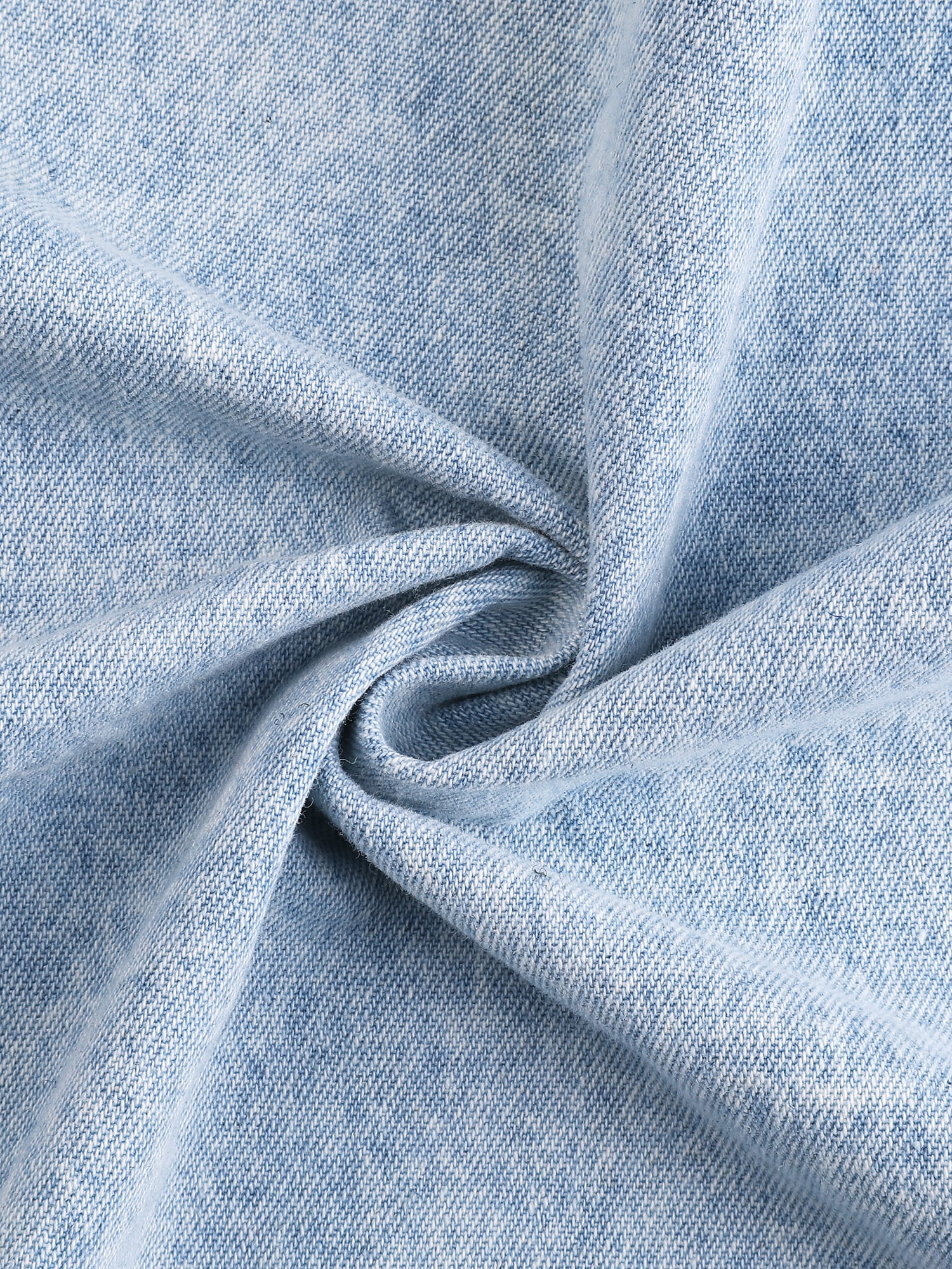 DARING DIVA Women's Plus Size Casual Denim Babydoll Pockets Dress 2X Light Blue