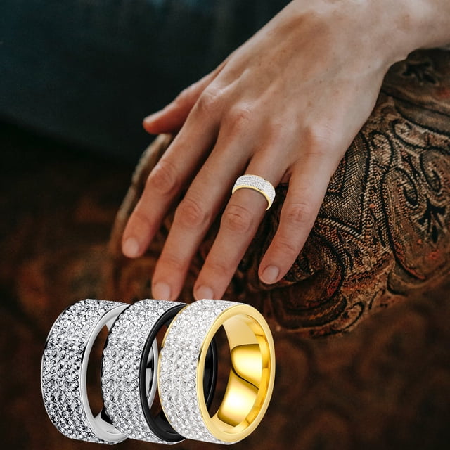 Fiudx Anillos de Diamantes, Alegría de Elegancia Modal, Anillo Ajustable, Collares de Personalizable, Aniversarios de Bodas, Estilo de Mujer y Hombre, Sorpresa de El Día de La Madre, Material de Prim
