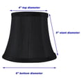 thumbnail image 3 of Meriville Set of 6 Black Faux Silk Clip On Chandelier Lamp Shades, 4-inch by 6-inch by 5-inch, 3 of 5