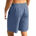 thumbnail image 5 of WIZUTIZ Mens Linen Shorts Summer Vacation Linen Beach Shorts with Pockets Casual Baggy Lightweight Yoga Lounge Boho Short, 5 of 5