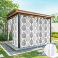thumbnail image 6 of Grey Leaves Outdoor Curtains for Patio Waterproof,Windproof Privacy Curtains with Weighted Bottom,Gray Summer Tropical Plant Aesthetics Outside Drapes for Picnic Garage Yard Cabana 54"x95" 1 Panel, 6 of 8