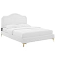 thumbnail image 2 of Modway Portia Performance Velvet Full Platform Bed in White, 2 of 10