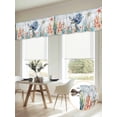 thumbnail image 6 of 2 Panels Sea Turtle Coastal Valance for Windows, Summer Beach Coral Ocean Nautical Light Filtering Kitchen Curtains, Rod Pocket Window Treatment Curtain Valances for Living Room Bedroom, 42"x18", 6 of 9