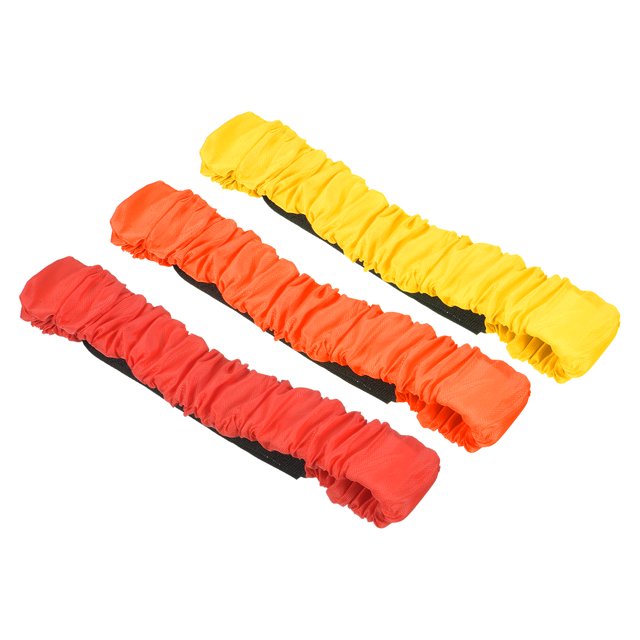Unique Bargains 3 Legged Race Tie Band Jeu de Relais de Carnaval en Plein Air (Orange, Rouge, Jaune)