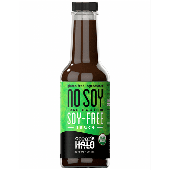 Pack of 12, Oceans Halo Organic NoSoy Less Sodium Soy-free Sauce, 10 oz