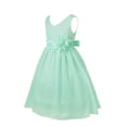 thumbnail image 2 of Haitryli Flower Girl Dress for Kids Sleeveless V-Neckline Bridesmaid Wedding Party Dresses Formal Turquoise 8, 2 of 6