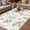Green, variant on Pink Green Botanical Outdoor Rug for Patio/Deck/Porch, Non-Slip Large Area Rug 5 x 7 Ft, Spring Watercolor Floral Leaf Plant Indoor Outdoor Rugs Washable Area Rugs, Camping Rug Carpet Runner