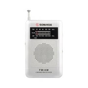 Sonivox Vs-R115 Silver Mini Mobile Radio Fm Radio Suitable For Earthquake Bags Vintage Nostalgic Radio