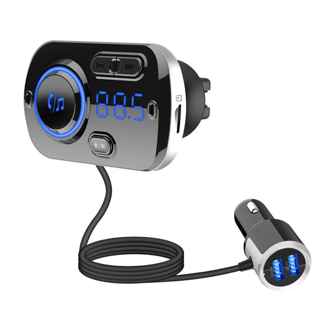 BC49BQ Transmisor Bluetooth de MP3 para Automóvil, Admite Reproducción de Música Estéreo Bluetooth, Pantalla de Lámpara de Atmósfera Soporte Sunnimix Transmisor Bluetooth MP3 para coche