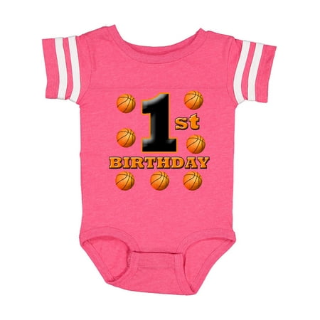 

Inktastic 1st Birthday Basketball Gift Baby Boy or Baby Girl Bodysuit
