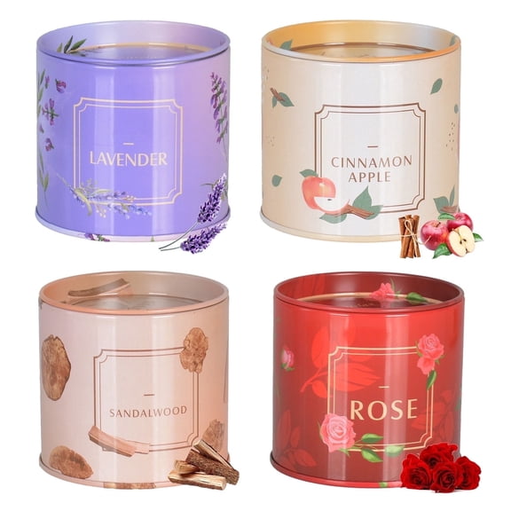 AYAMAYA 4 Pack Scented Candles Set, Jar Soy Aromatherapy Candles for Home Scented up to 50 Hour Burn Time Stress Relief Gifts for Women
