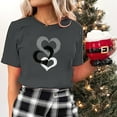 thumbnail image 4 of Meichang T-Shirts de la Saint-Valentin pour Femmes, T-Shirts Graphiques Cœur en Bonbon, Hauts pour Femmes, Manches Courtes, Col Rond, T-Shirts de Printemps, 4 of 6