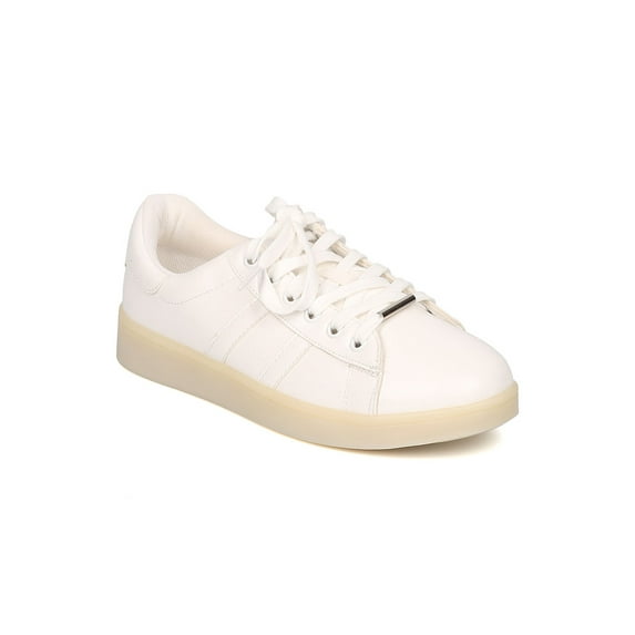 New Women Forever Signal-68 Leatherette Lace Up Light Up Chargeable Sneaker