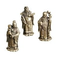 thumbnail image 2 of Old Brass Statue, Lucky Immortal Ornament, Luk Sau Figurine, Chinese Feng Shui Decorating Housewarming Gift for Bedroom Decoration, 2 of 8