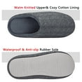 thumbnail image 5 of DODOING Men's Rubber-Sole Slippers House Shoes Comfort Slip On Indoor Outdoor, Grey, 5 of 8