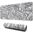 thumbnail image 1 of Work, Game, Create in Style: 31.5x11.8in Extended XL Mousepad with Black Marble Fluid Design, Non-Slip Rubber Base - Ideal for Gaming and Office., 1 of 7