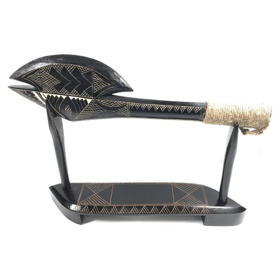 Samoan Machete Axe 18"w/ stand - War Club | #dpt5337