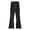 Black, variant on Krdevn Girl's Leggings High Waisted Flare Pants Yoga Bootcut Pants Solid Color Full Length Bell Bottoms,10-12 Years