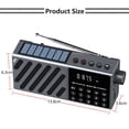 thumbnail image 7 of Portable Pocket FM Radio,Wireless Bluetooth Speaker,Solar Rechargeable Handheld Radio with LED Display,TF Card/USB Playback,MP3 Player,Recording,Emergency Light,Perfect for Home,Outdoor,Emergency Use, 7 of 7