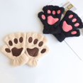 1Pair Girl Lovely Bear Plush Cat Paw Claw Gloves Winter Faux Fur Kitten