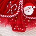 thumbnail image 7 of Xyant Baby Girl Christmas Outfits Velvet Long Sleeve Santa Romper Mesh Tutu Dress + Hat + Socks My First Christmas Baby Girl Outfit,Size 0-3 Months, 7 of 7