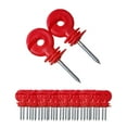thumbnail image 3 of HILABEE 100Pcs Electric Fence Insulators Premium Fence Circle Post Wood Post Insulator Red, 3 of 9