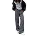 thumbnail image 6 of Gzhioc Women Slimming Trousers, Vintage Straight Leg Wide-Leg Suit Pants Casual Party Street High Waist Pants ,S/M/L/XL, 6 of 9