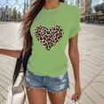 thumbnail image 2 of HCYSFG Cheetah Print Tops For Women Leopard Print T Shirts Crewneck Short Sleeve Heart Graphic Relaxed Fit Pullover Tees, 2 of 9