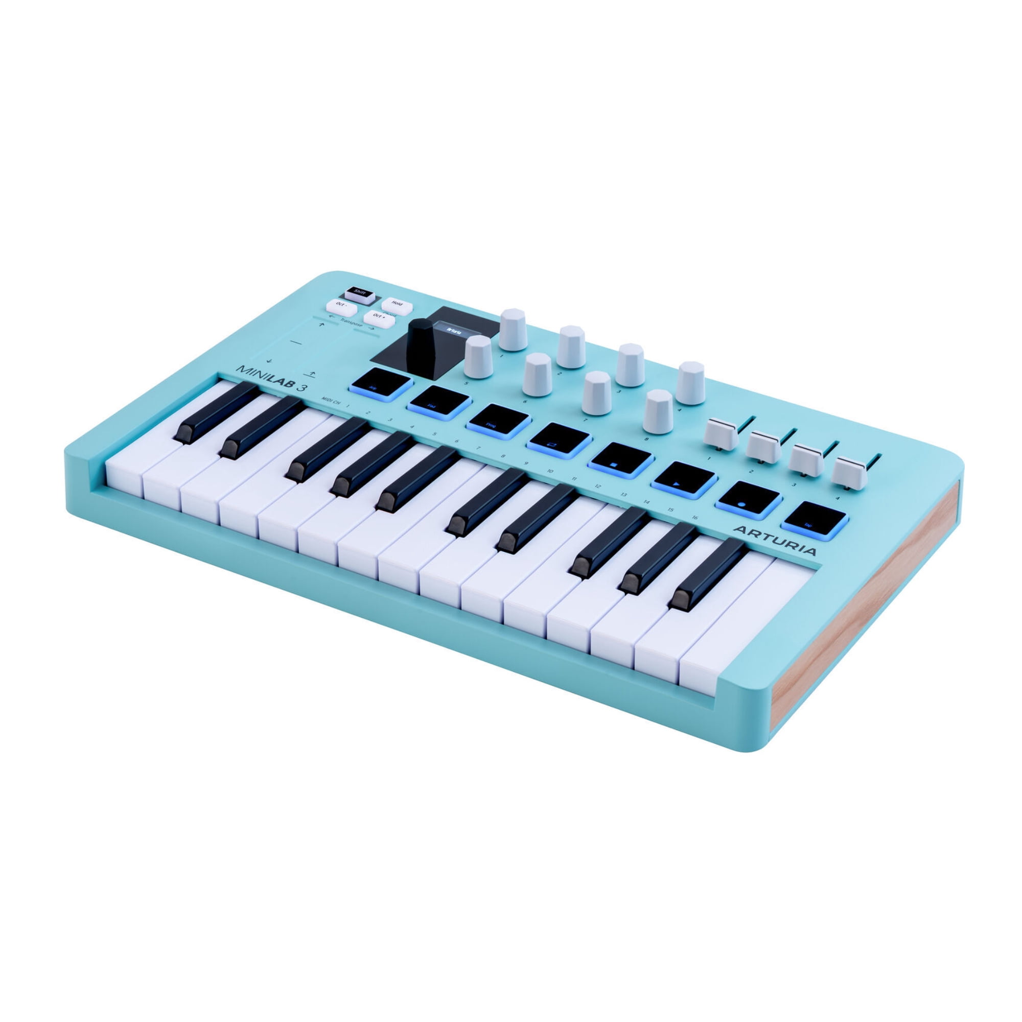 Arturia MiniLab 3 Compact MIDI Keyboard Controller with 25 Keys, RGB Pads and USB DAW Integration (Special Edition, Aquamarine)