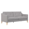 thumbnail image 4 of Mr. Kate Tess Sofa with Soft Pocket Coil Cushions, Small Space Living Room Furniture, Light Gray Linen, 4 of 13