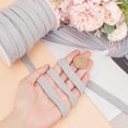 thumbnail image 3 of 1roll 27 Yards Light Grey Flat Replacement Cotton Cords 5/8 inch Wide Hollow Soft Drawstring Draw Cord with Plastic Empty Spool for Garment Accessories, 3 of 9