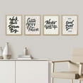 thumbnail image 2 of PixonSign Framed Wall Art Stylish Good Day Inspirational Collection Posters, Set of 4 Typography Words Illustrations Wall Decor, Adhesive Canvas Prints for Home Decor - 11"x14" Natural, 2 of 5