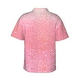thumbnail image 3 of Goofa Sparkly Pink Glitter Hawaiian Shirt for Men, Unisex Summer Beach Casual Short Sleeve Button Down Shirts,Aloha Tropical Floral print shirt-Medium, 3 of 9