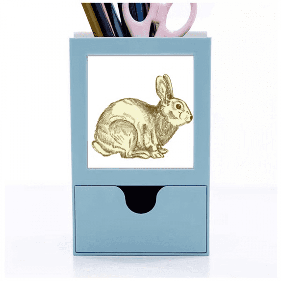Easter Festival Bunny Culture Desk Supplies Organizer Pen Holder Card
